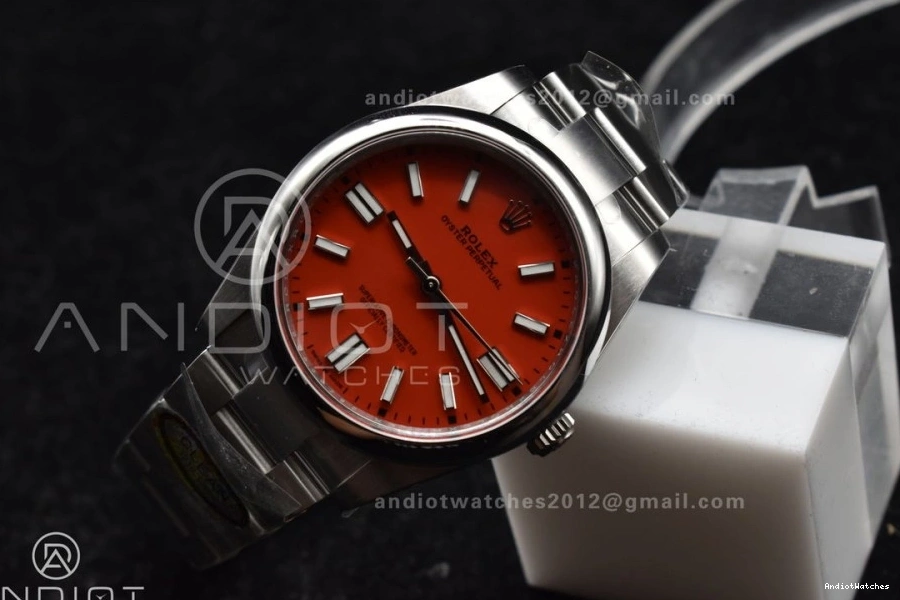 124300 Red Steel Edition Unisex Clean 41mm 904L Best Oyster 938 Perpetual VR 1:1 Dial 0712